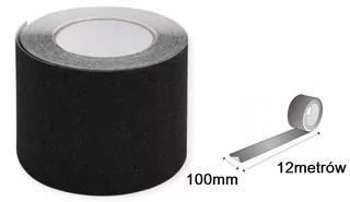 PROTIŠMYKOVÁ PÁSKA 100mm 12 metrov NA SCHODY, ČIERNA